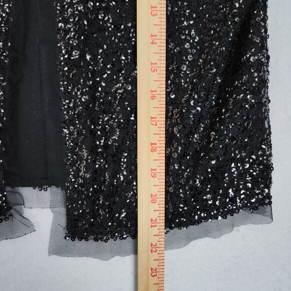 J Crew Sweater Womens Small Black Sequin Open Front 3/4 Sleeve Formal Cardigan - Picture 6 of 13
